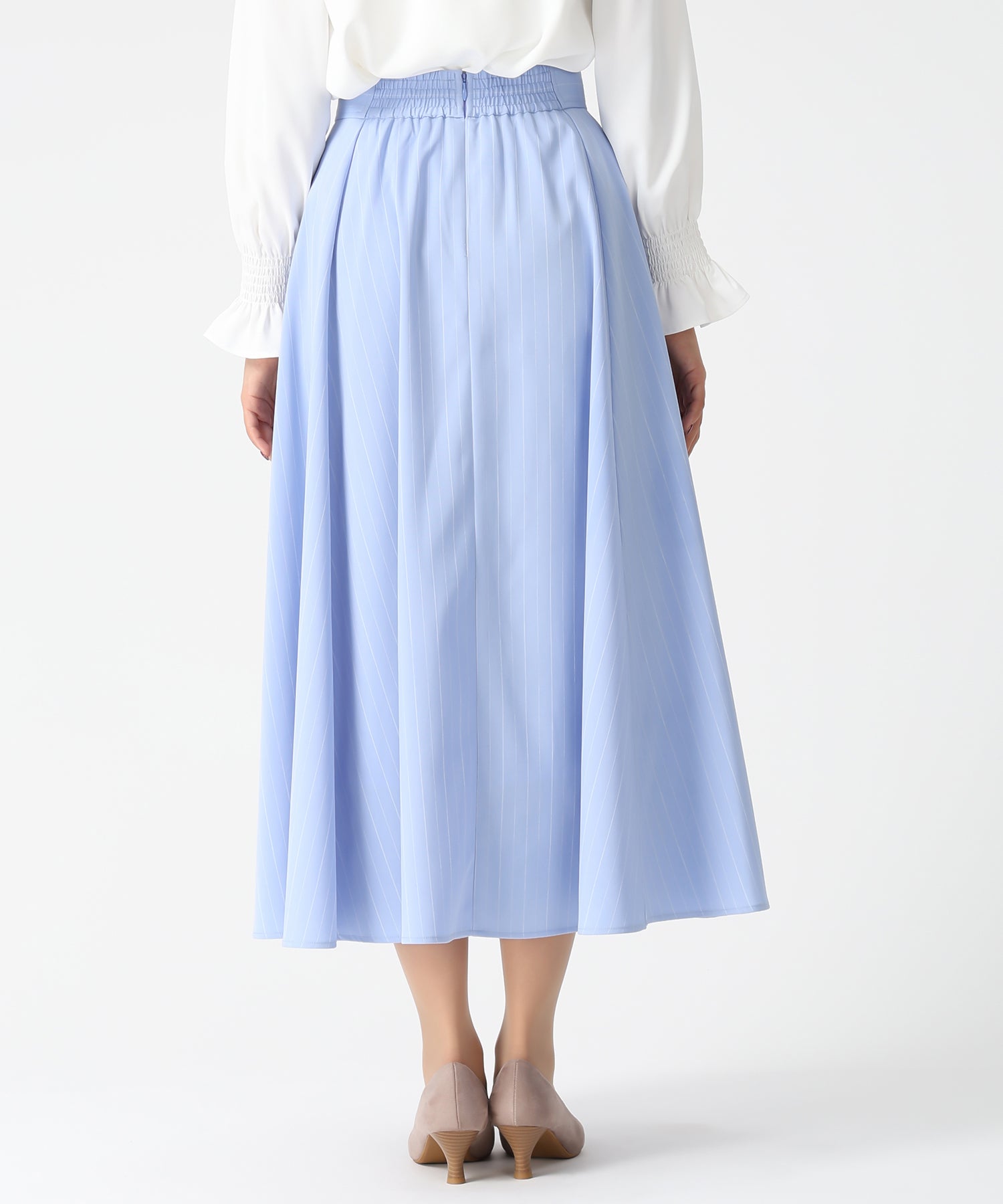 ミッシュマッシュ MISCH MASCH 2026春夏新作 ストライプフレアスカート MM617204 (WHITE) WHITE