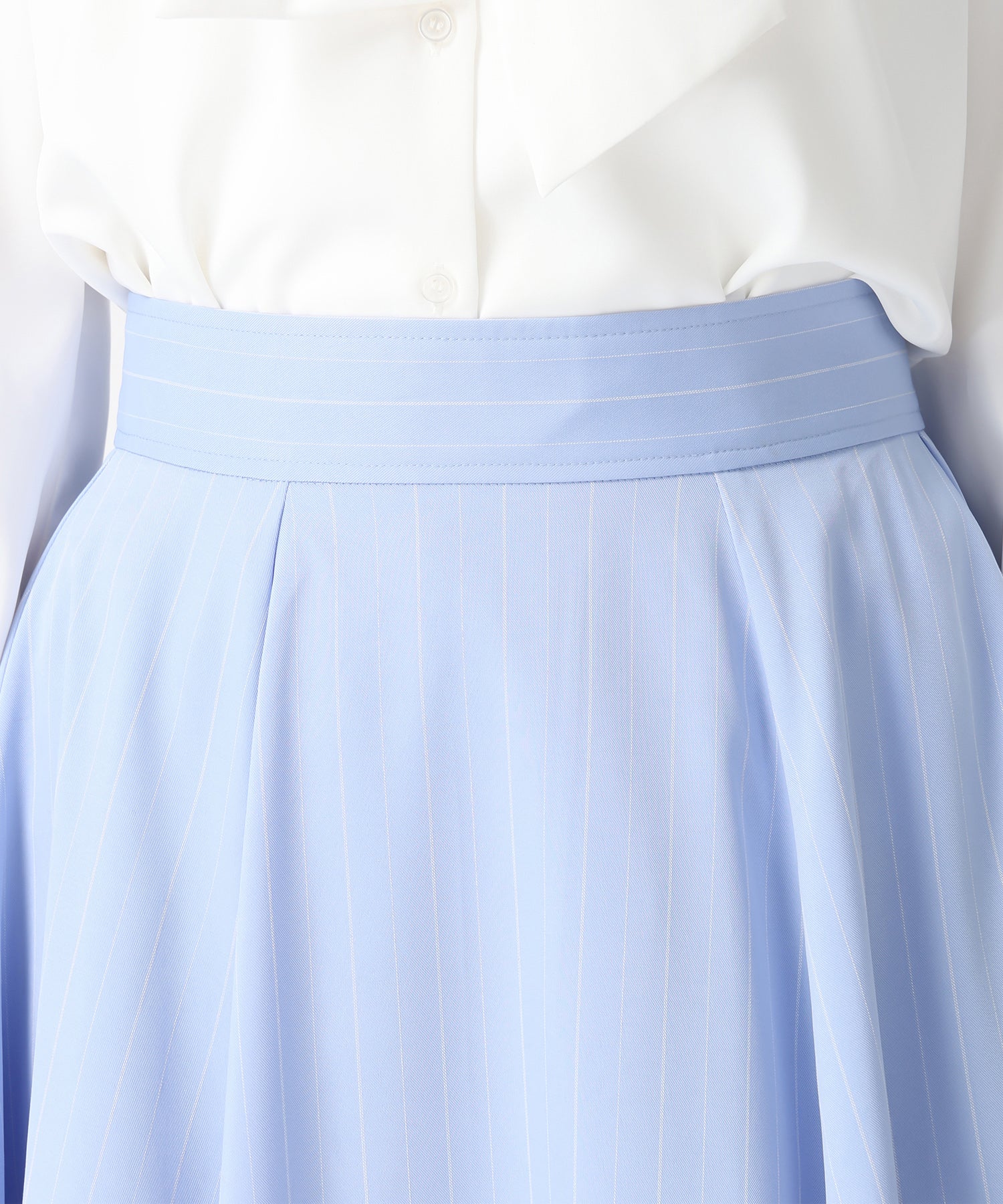 ミッシュマッシュ MISCH MASCH 2026春夏新作 ストライプフレアスカート MM617204 (WHITE) WHITE