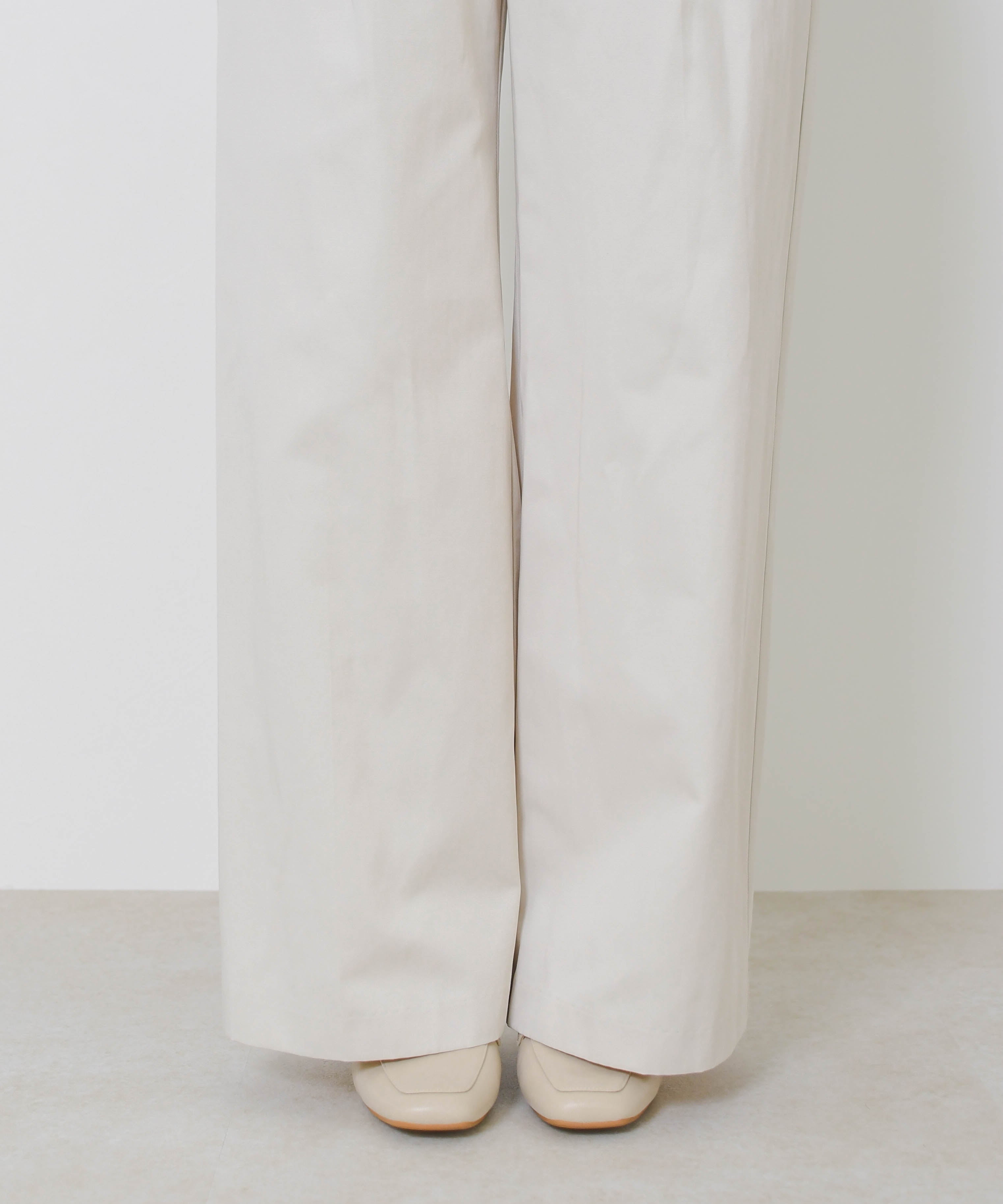 ミッシュマッシュ MISCH MASCH 2026春夏新作 ウエストフリルチノタックワイドパンツ MM627302 (BEIGE) BEIGE