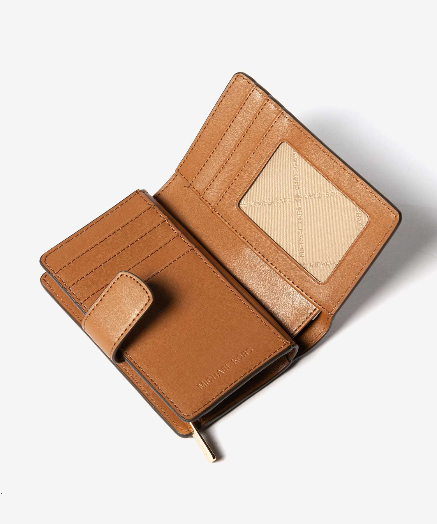 MICHAEL KORS Medium Signature Logo Wallet JET SET TRAVEL Billfold Zip Folding Wallet for Women