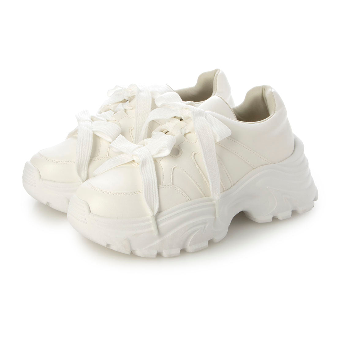 MiniA Double Ribbon Platform Sneakers