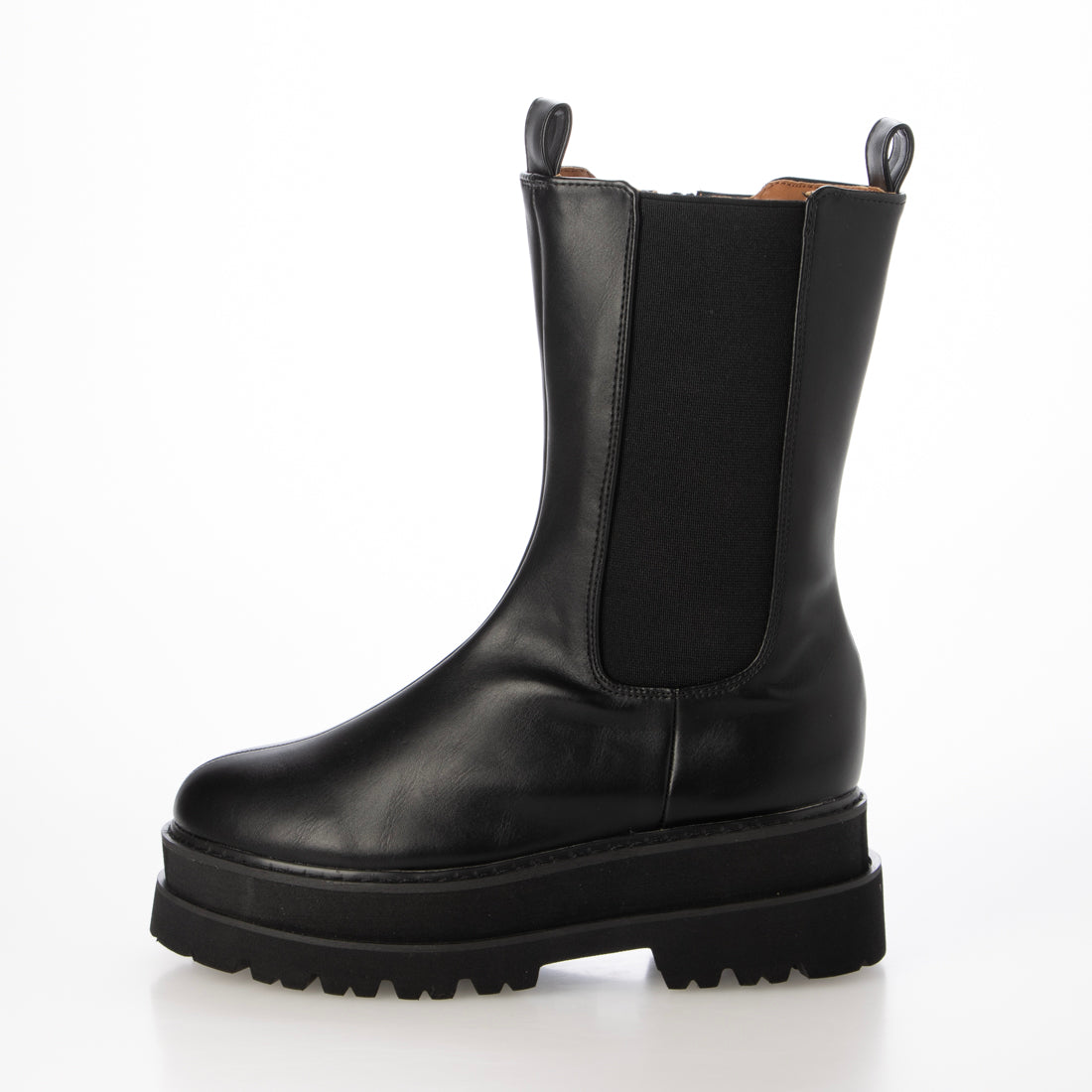 ミニア minia 厚底ウェッジミドルサイドゴアブーツ(215453) (ブラック) ブラック