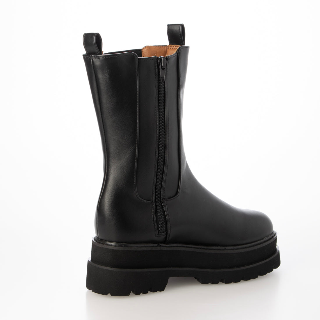 ミニア minia 厚底ウェッジミドルサイドゴアブーツ(215453) (ブラック) ブラック