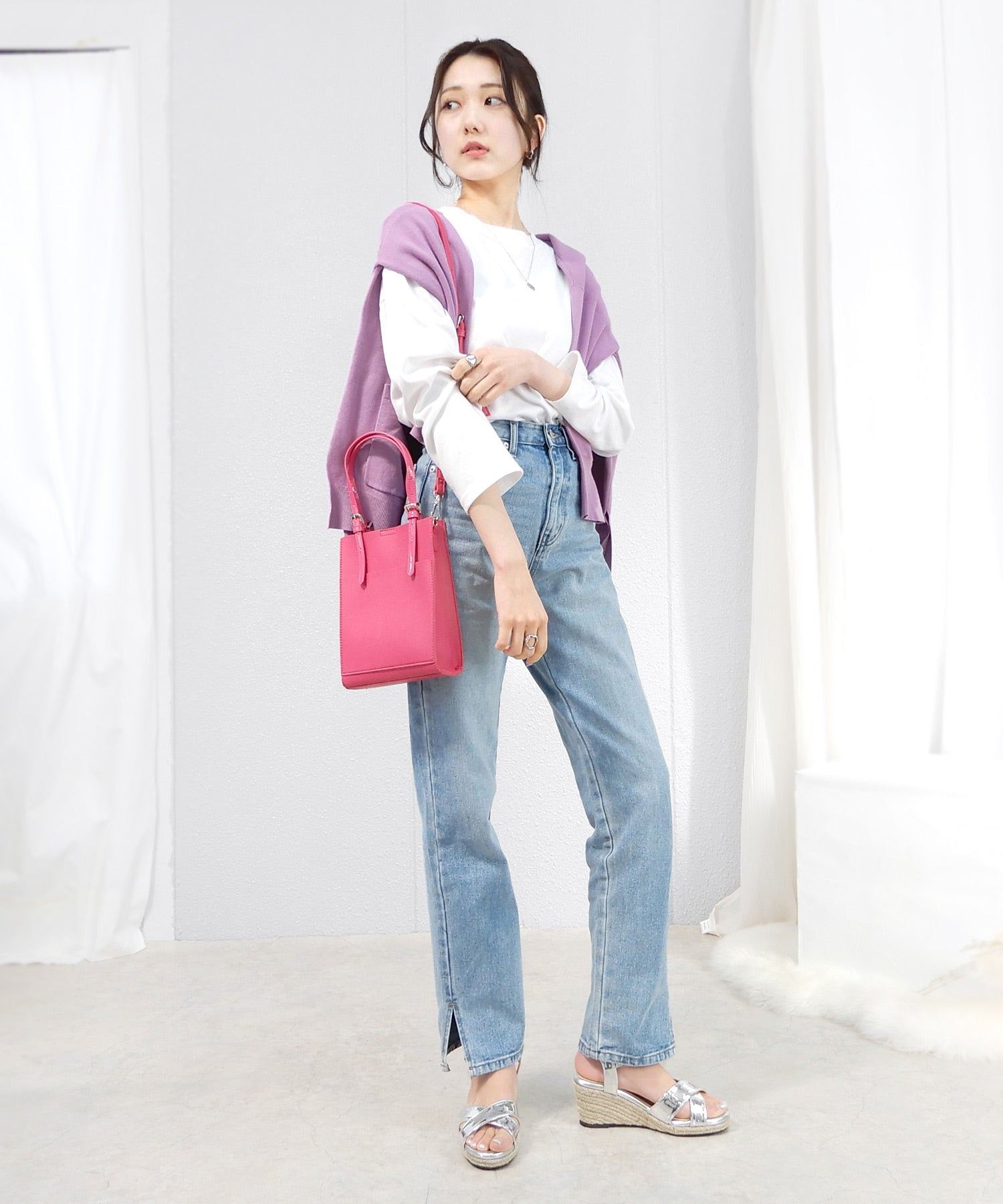 ミニア minia ジュートウェッジクロスサンダル