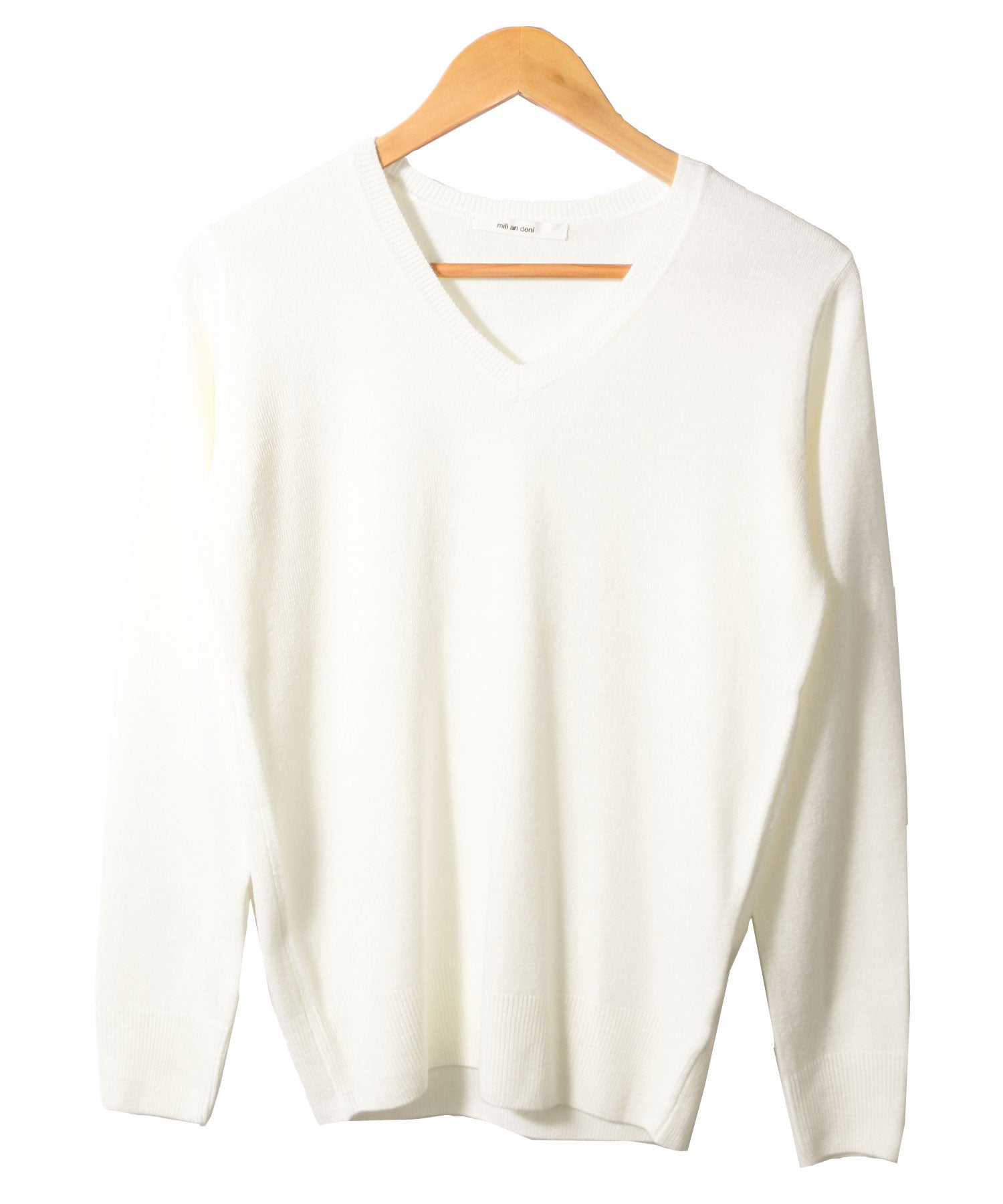 mili an deni Cashmere touch V-neck knit sweater