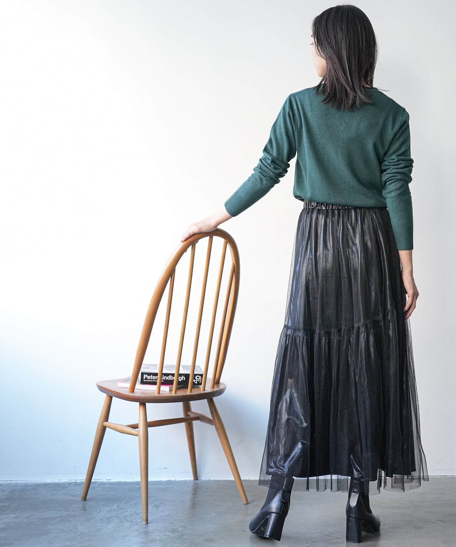 mili an deni Cashmere touch V-neck knit sweater