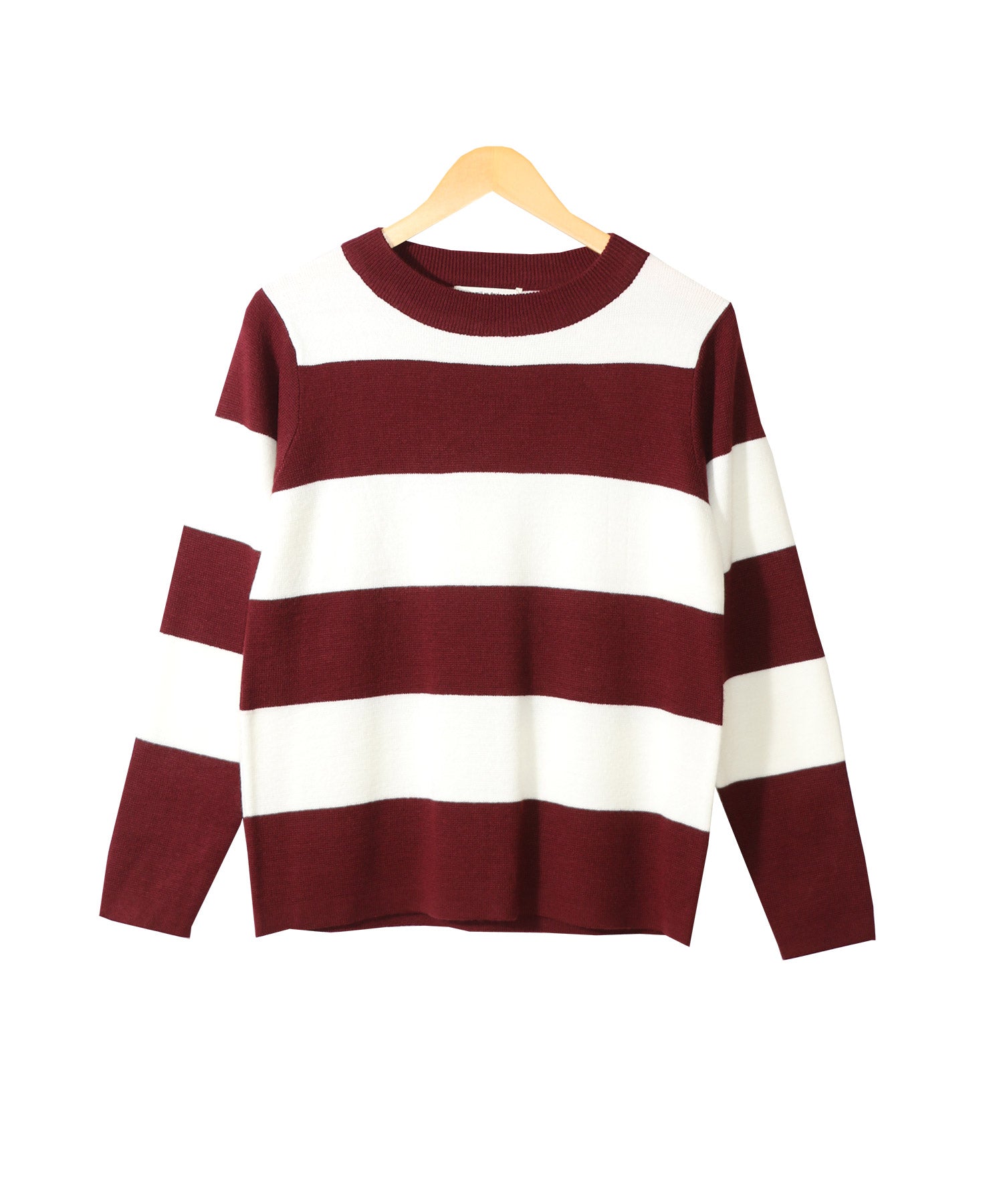 ミリアンデニ mili an deni ボーダーボトルネックニットセーター