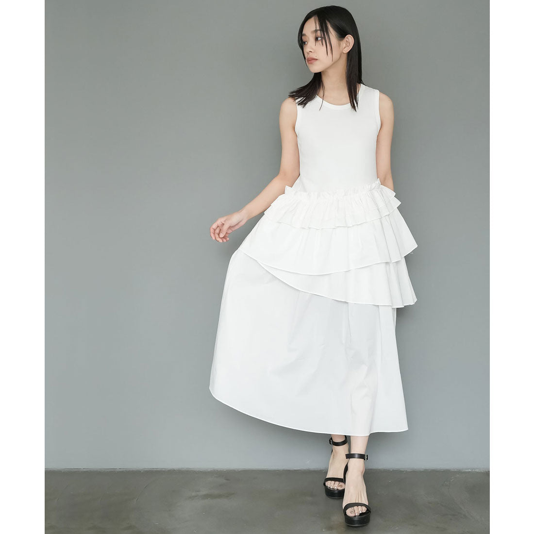 ミリアンデニ mili an deni ノースリフリルワンピース (OW) OW