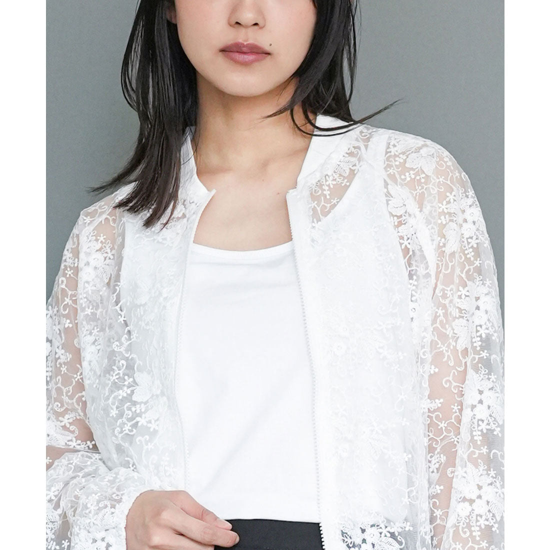 ミリアンデニ mili an deni レースブルゾン (OW) OW