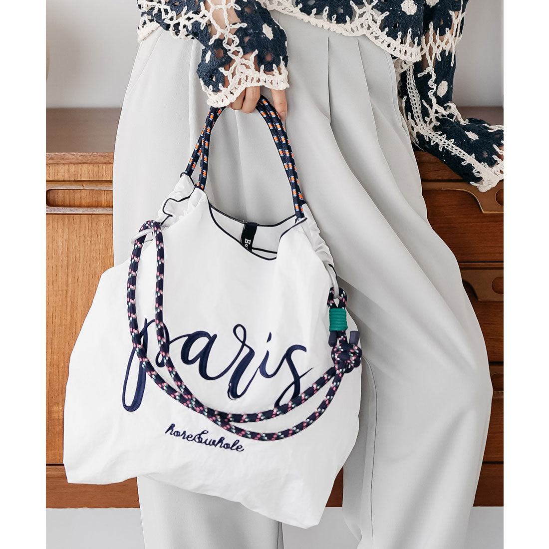 ミリアンデニ mili an deni 3WAYフォントロープトートバッグ (WH) WH