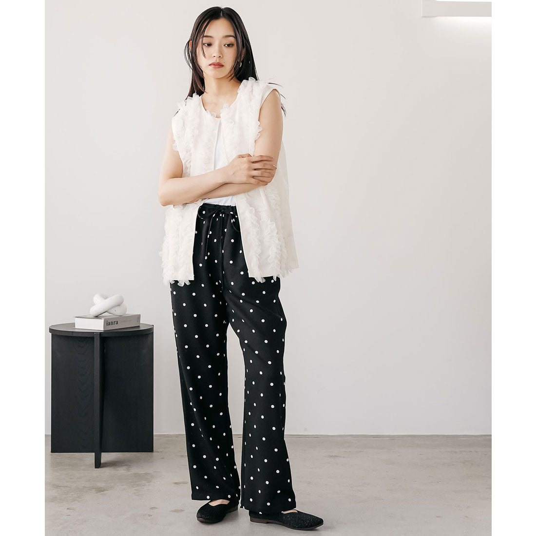 ミリアンデニ mili an deni チュールフリルベスト (WH) WH