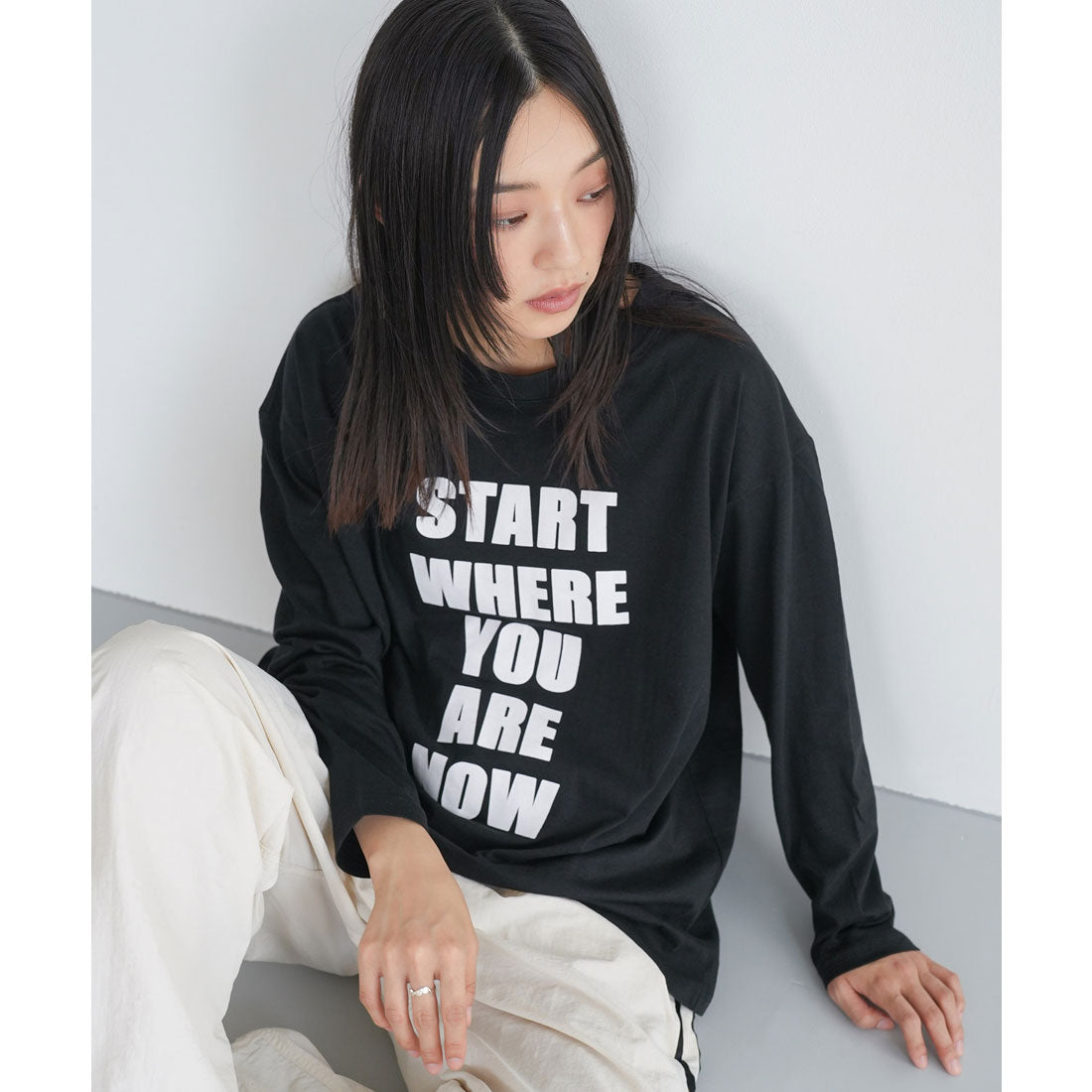 ミリアンデニ mili an deni ビッグロゴロンT (BK) BK