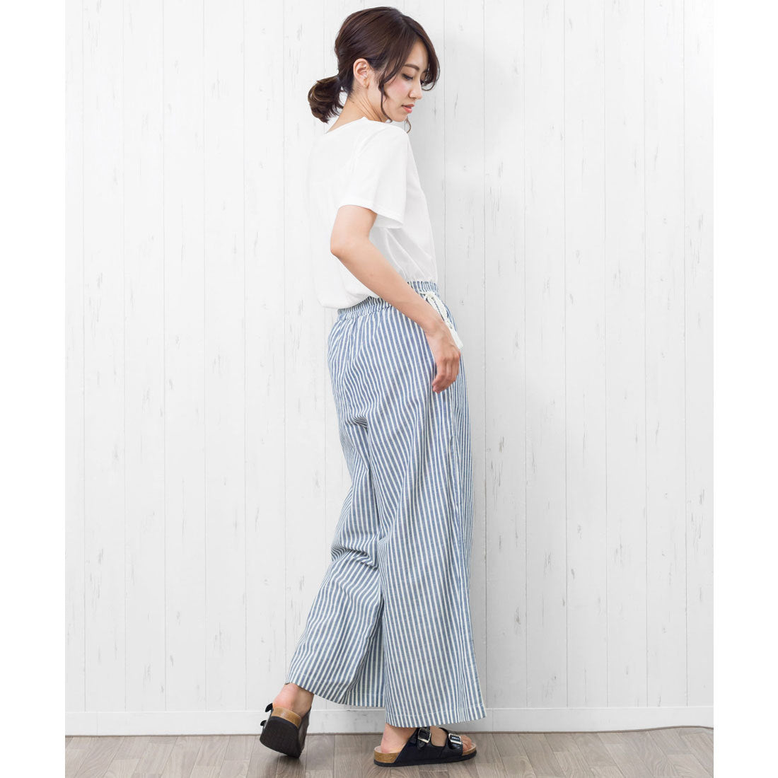 ミリアンデニ mili an deni ナノファインVネックTシャツ