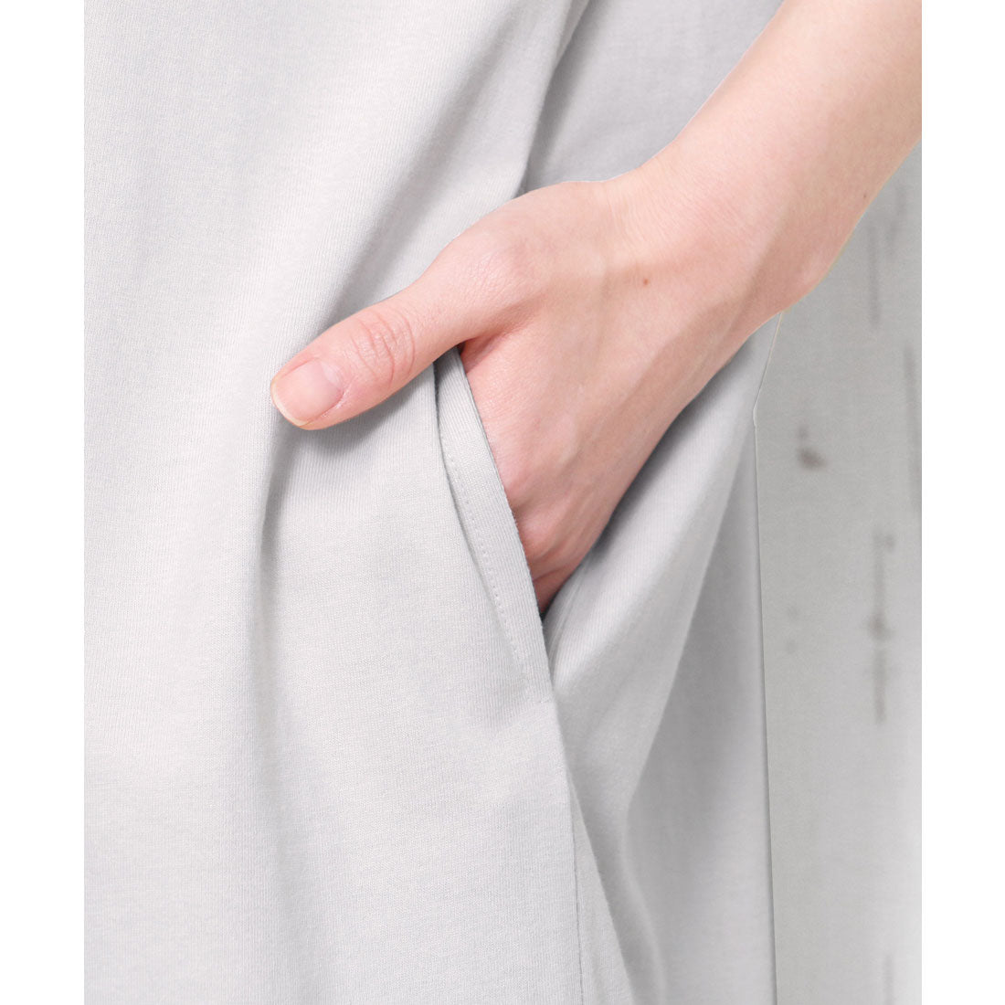 ミリアンデニ mili an deni 綿100%袖フリルTシャツワンピース (サーモンピンク) サーモンピンク