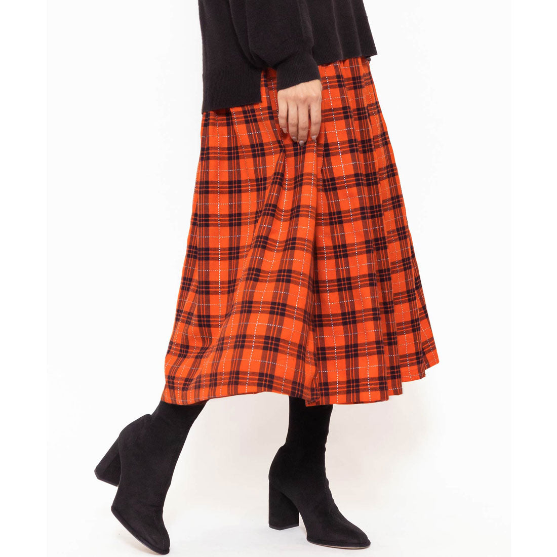 ミリアンデニ mili an deni チェックプリーツスカート