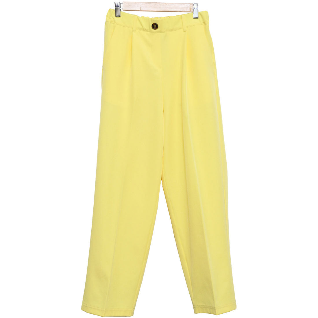 ミリアンデニ mili an deni センタープレスセミワイドパンツ (イエロー) イエロー