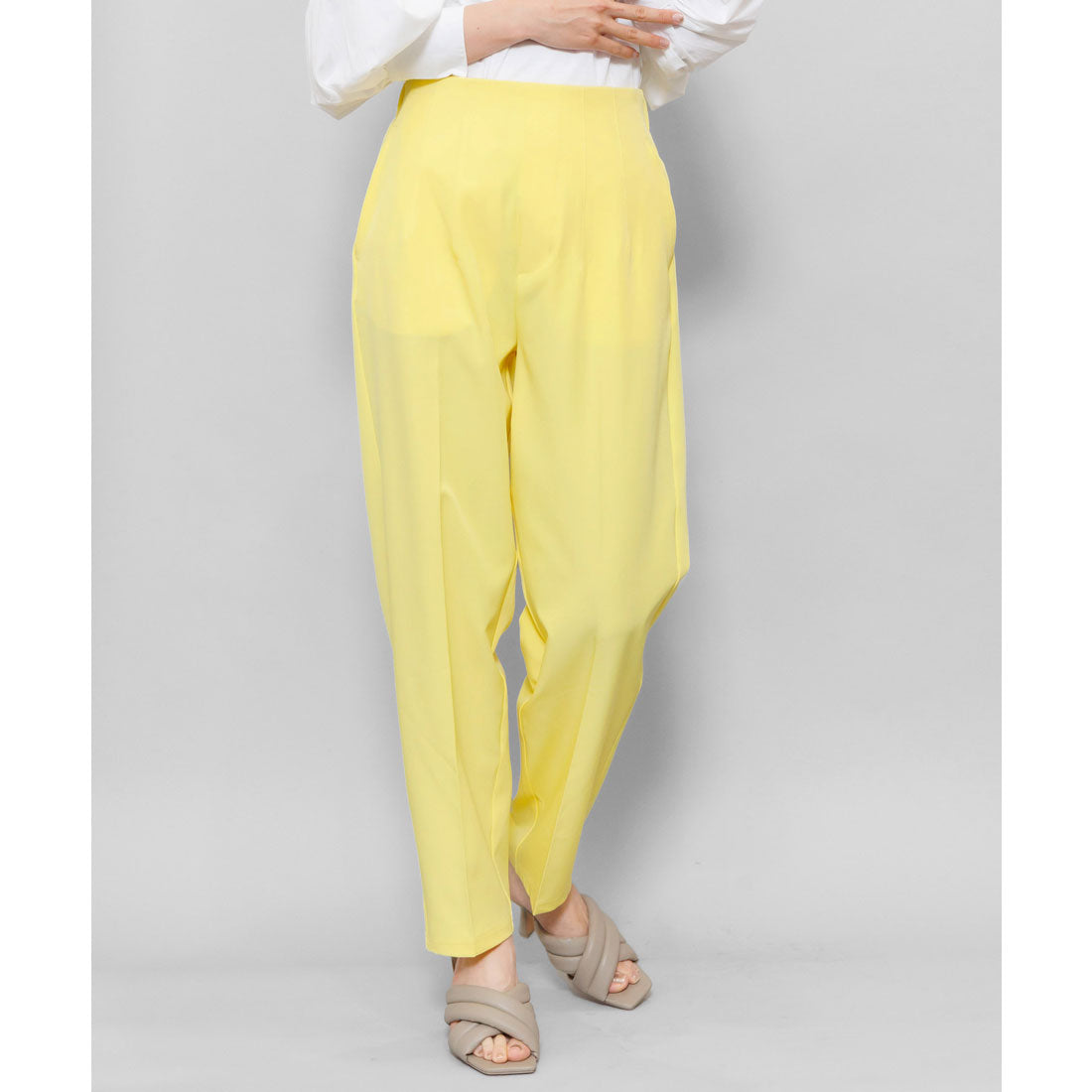 ミリアンデニ mili an deni ハイウェストダーツテーパードパンツ