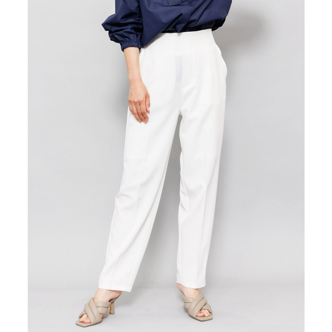 ミリアンデニ mili an deni ハイウェストダーツテーパードパンツ