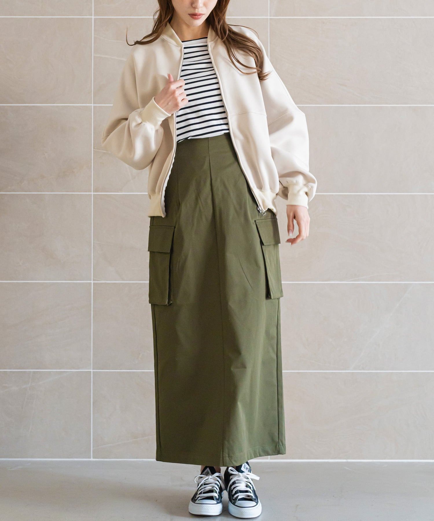 mili an deni scuba oversized blouson