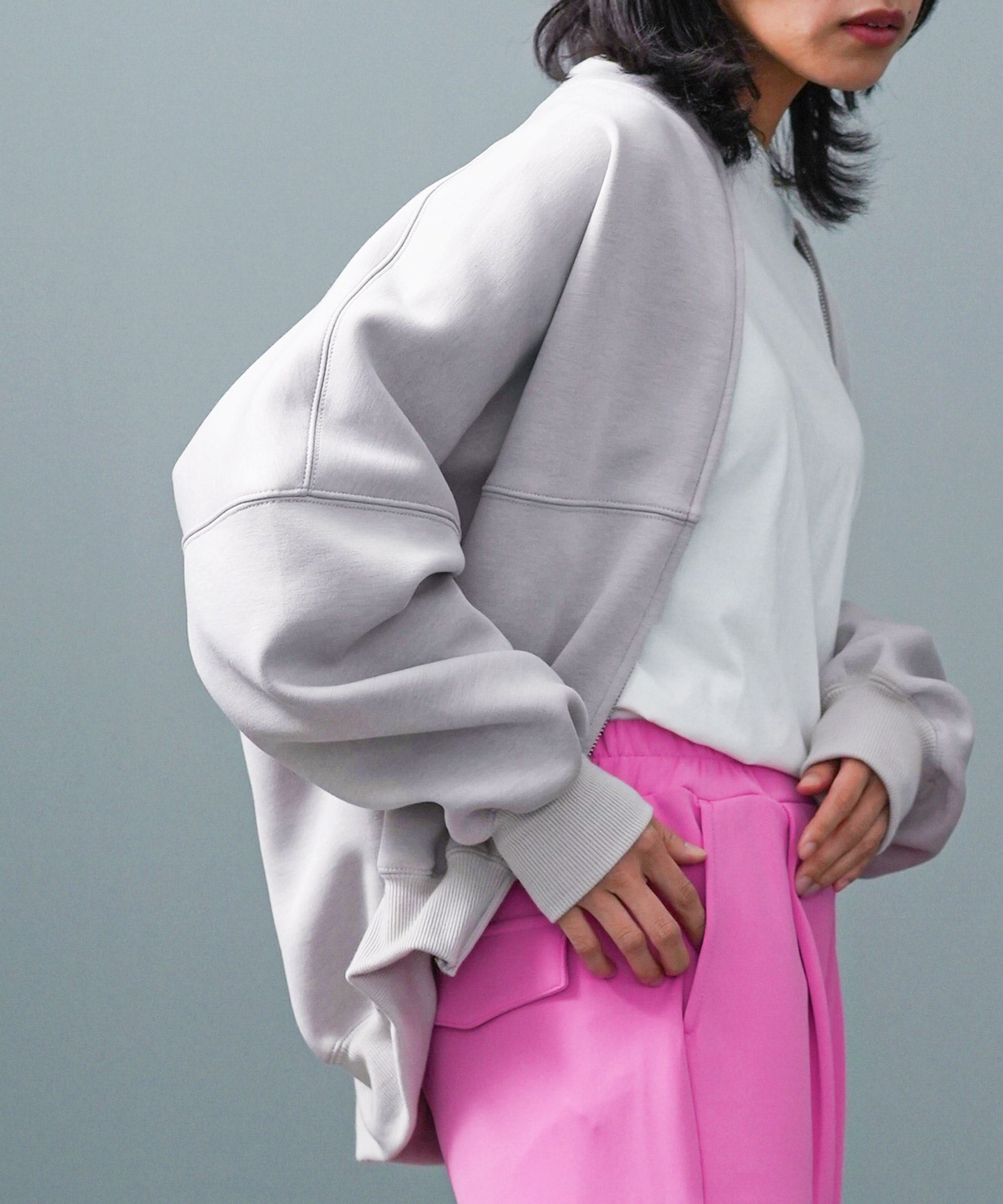 mili an deni scuba oversized blouson