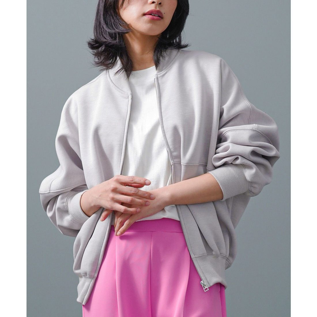 mili an deni scuba oversized blouson