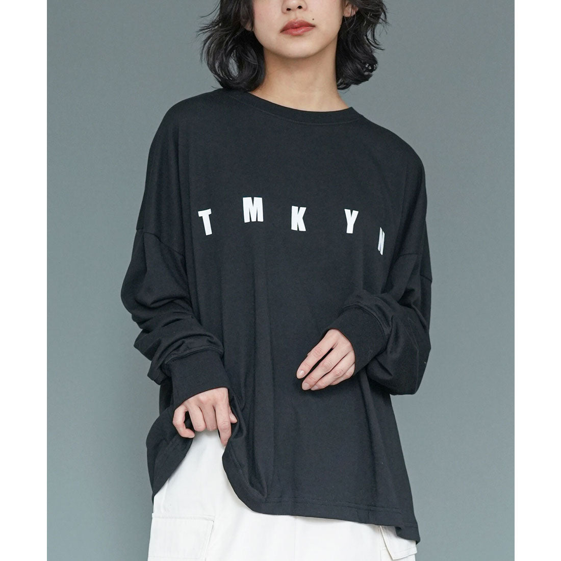 ミリアンデニ mili an deni 長袖フロント&バックロゴT