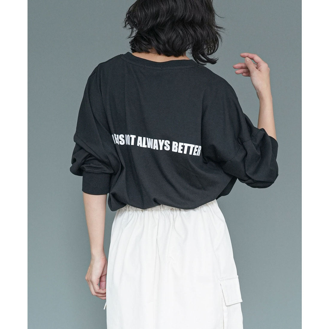 ミリアンデニ mili an deni 長袖フロント&バックロゴT