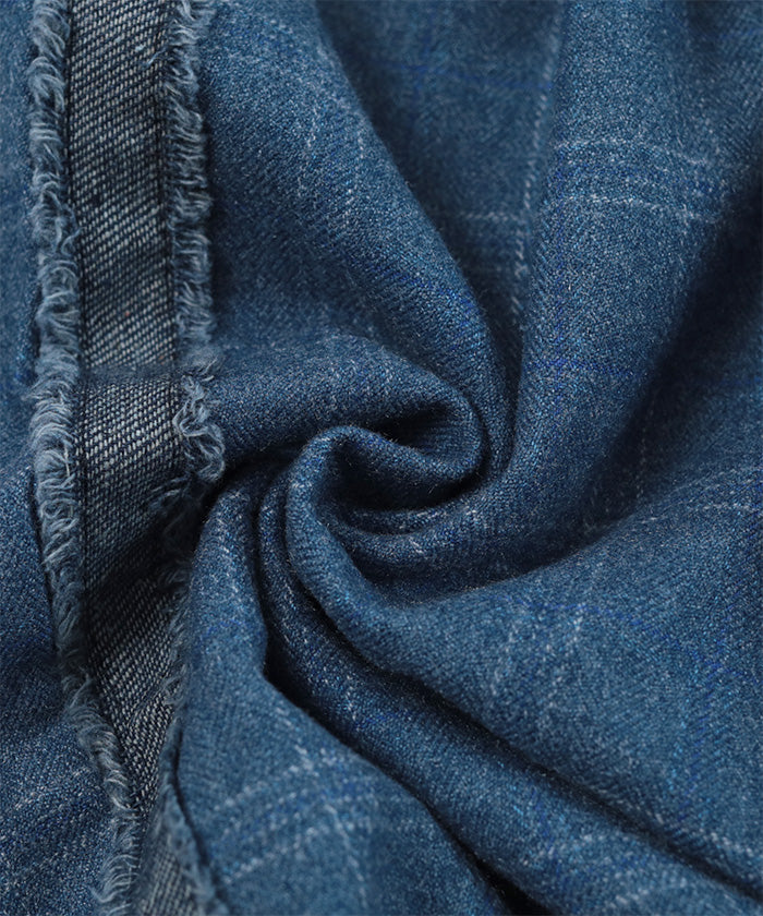 ミエット miette サイドラインチェックワイドパンツ (ブラック) ブラック