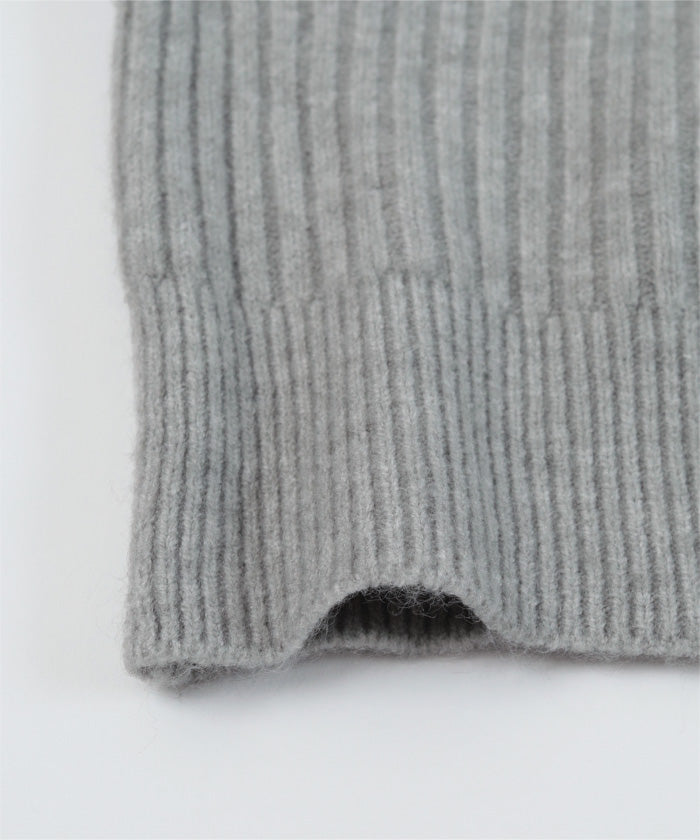 ミエット miette ロングタイ付きオフショルニット (ブラウン) ブラウン