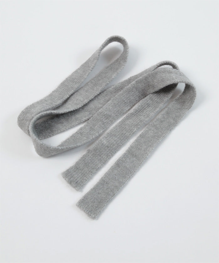 ミエット miette ロングタイ付きオフショルニット (ブラウン) ブラウン