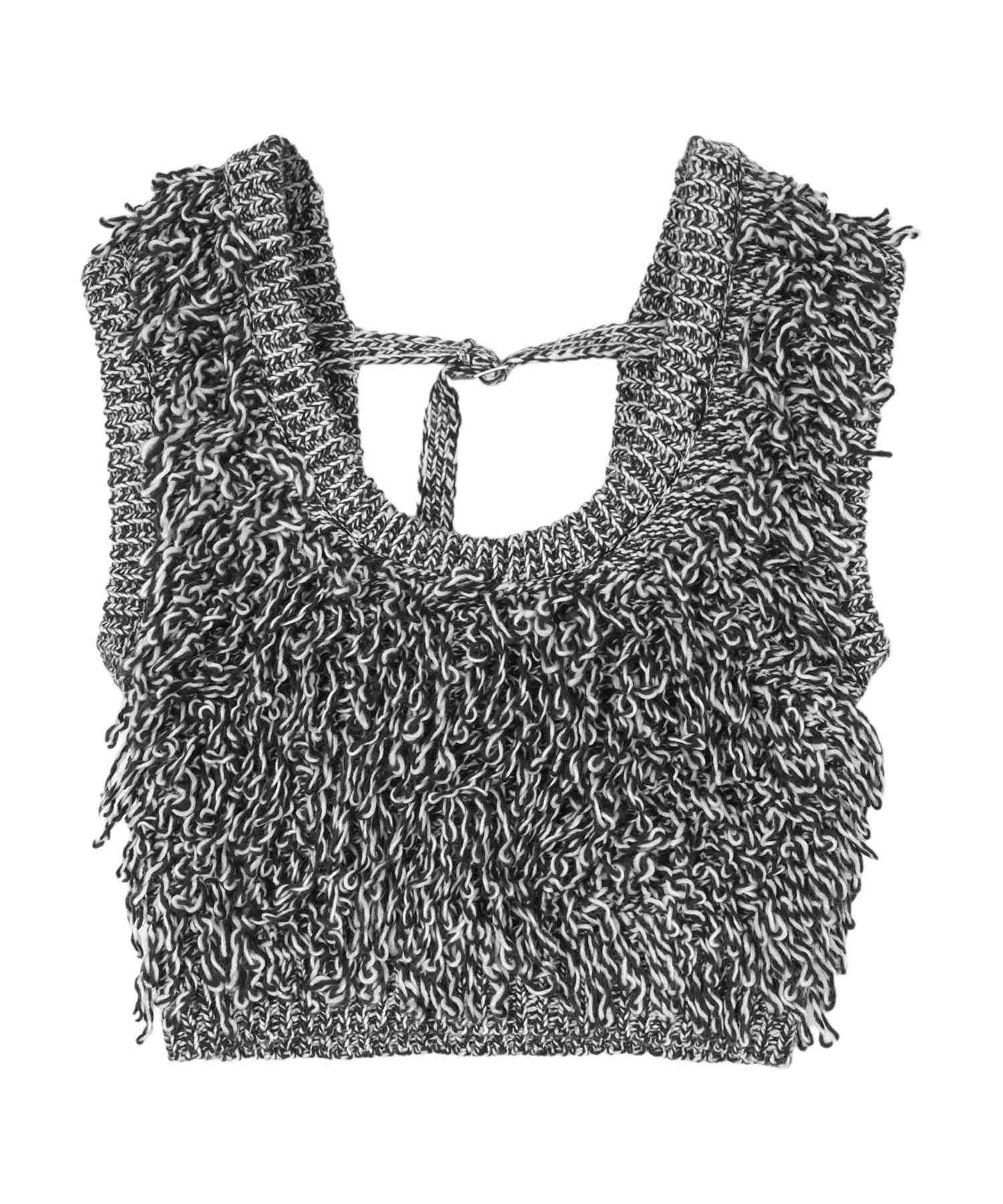 ミエット miette バックベルトループニットベスト