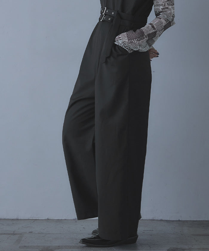 ミエット miette ダブルベルトアメリカンスリーブオールインワン