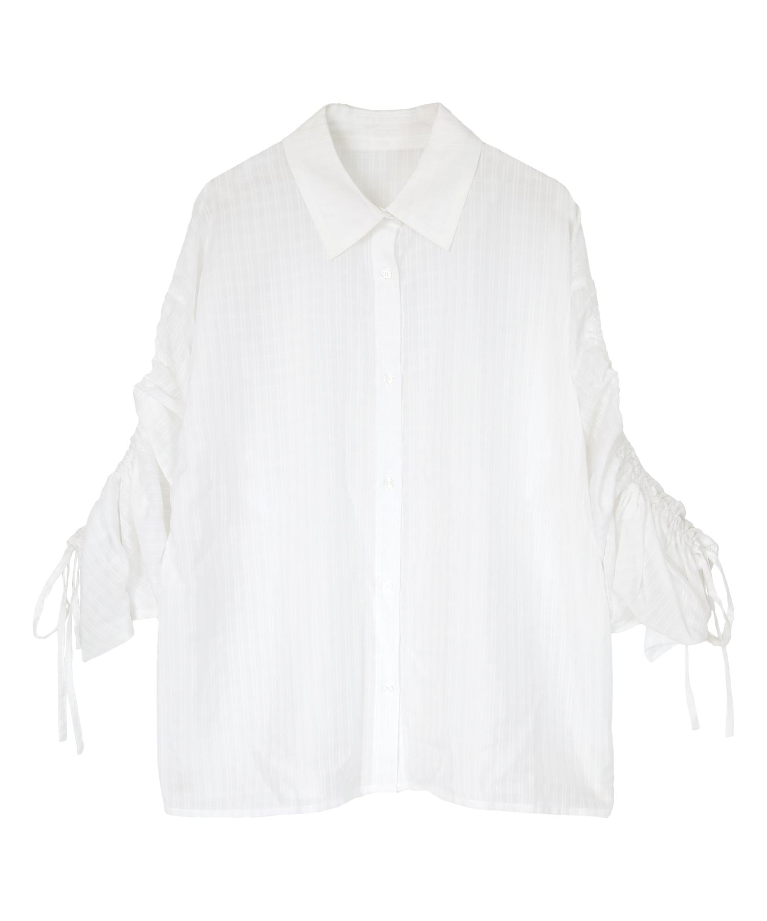 ミエット miette ドロストスリーブシアーチェックシャツ (イエロー) イエロー