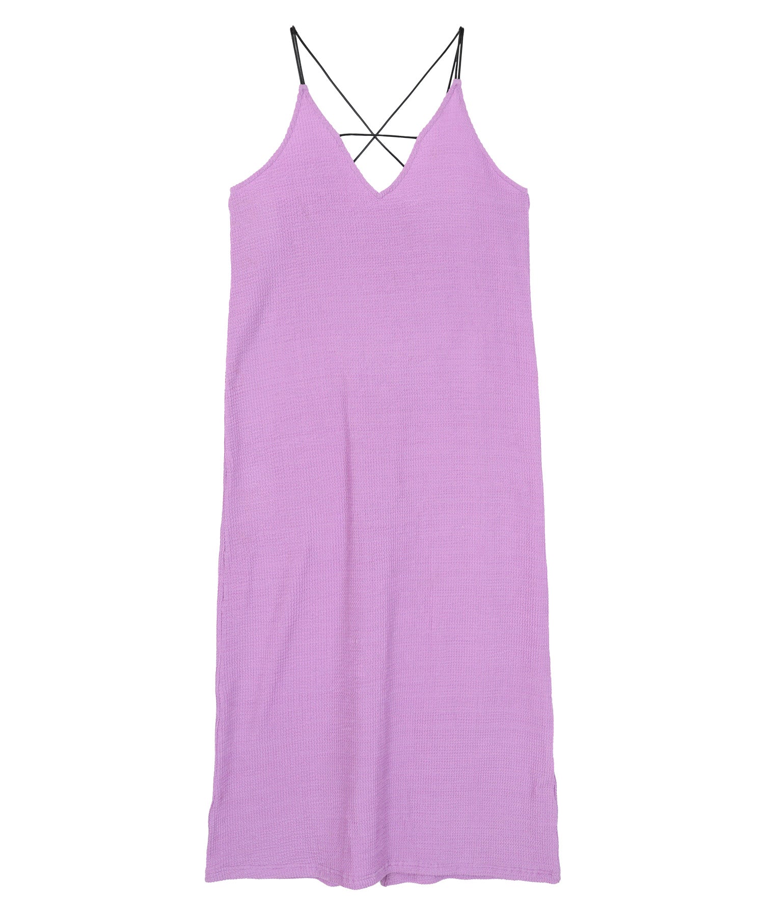 ミエット miette ナミナミジャガードキャミソールワンピース (ブラック) ブラック