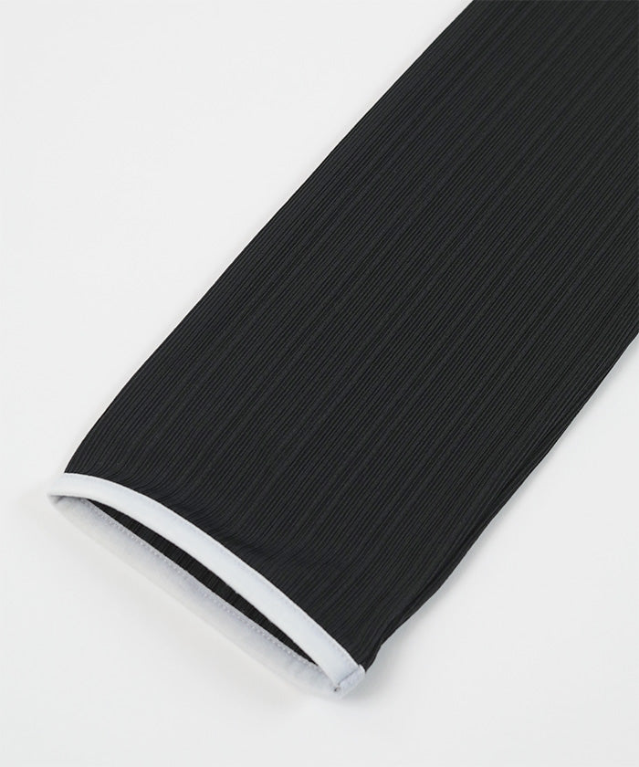 ミエット miette デコルテカットリブトップス (ブラック) ブラック