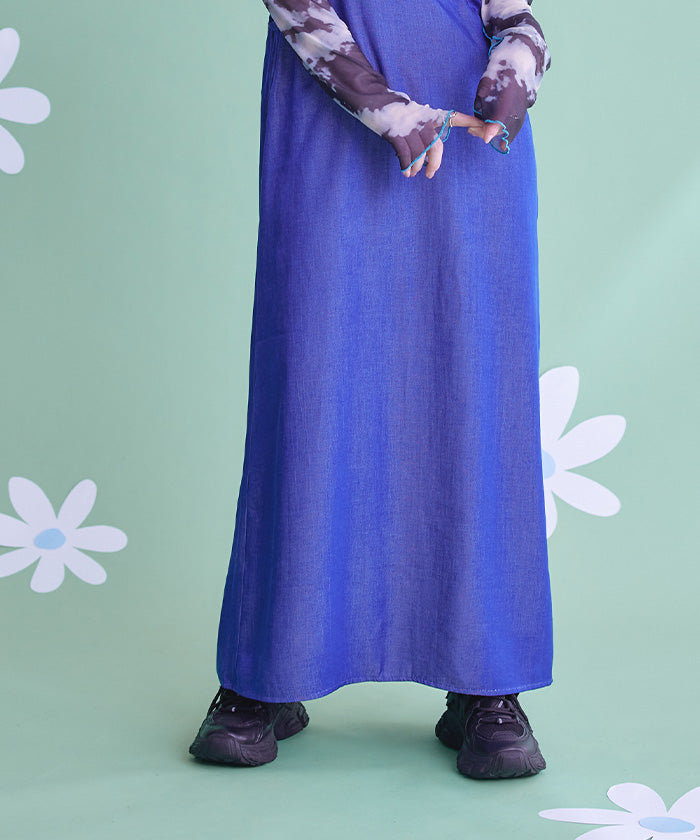 ミエット miette ダンガリーサイドカットキャミソールワンピース