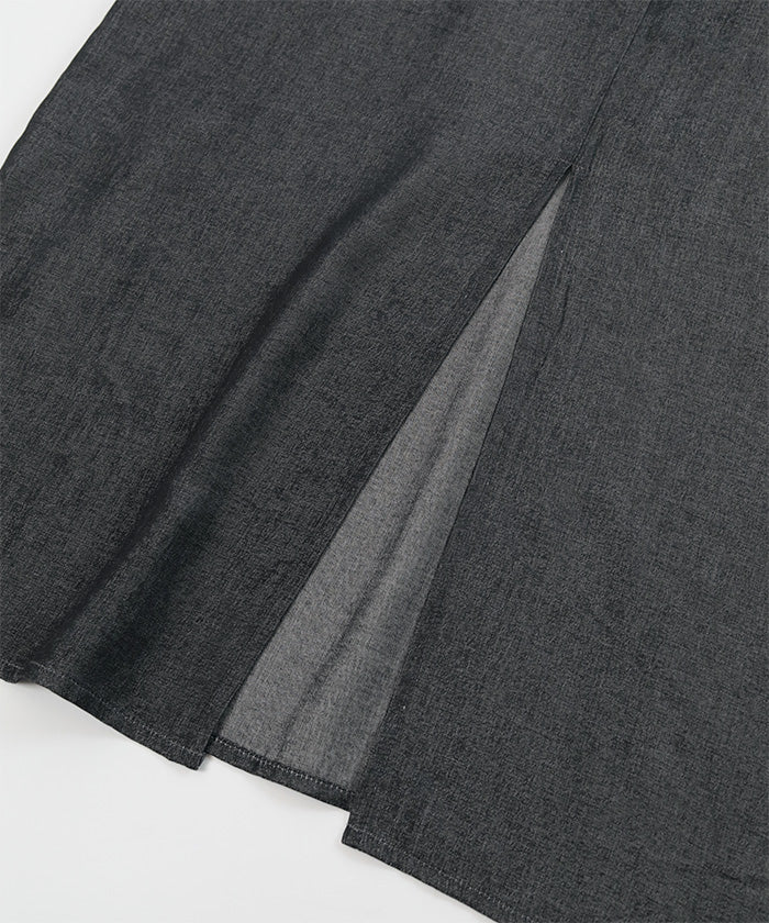 ミエット miette ダンガリーサイドカットキャミソールワンピース