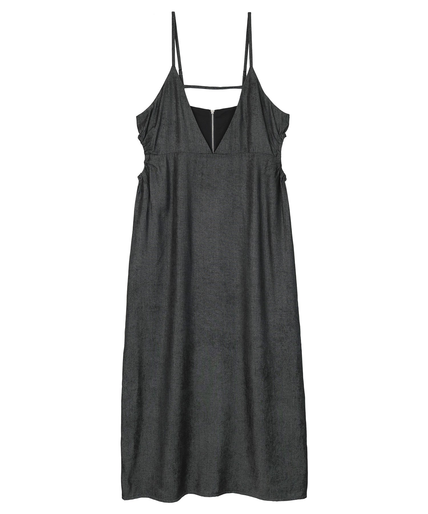 ミエット miette ダンガリーサイドカットキャミソールワンピース