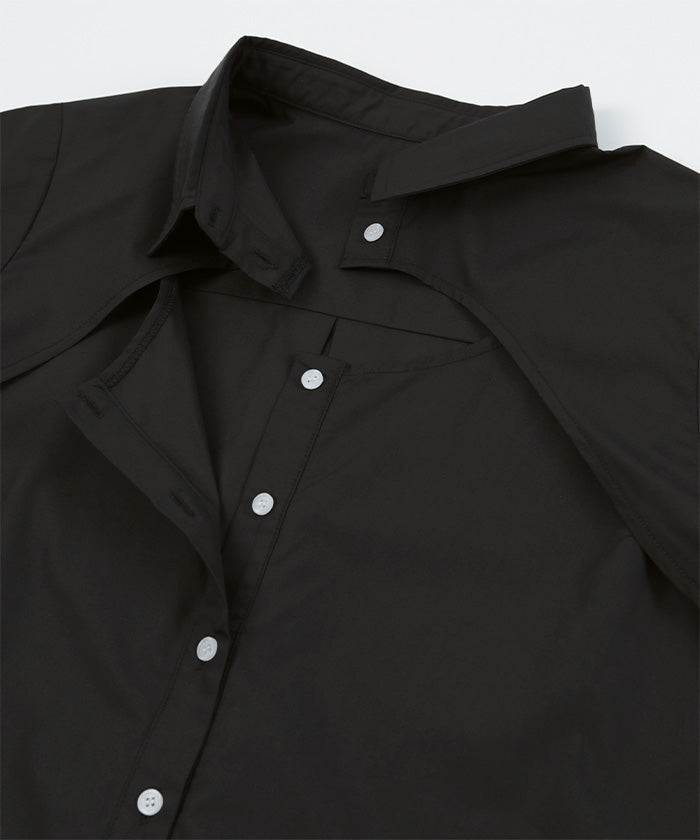 ミエット miette デコルテカットシャツ (ブラック) ブラック