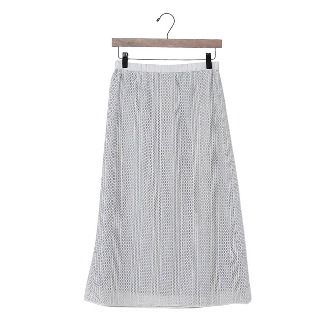 ミ・デゥー mi・deu・・・ ラッセルレースロングスカート (アイボリー) アイボリー