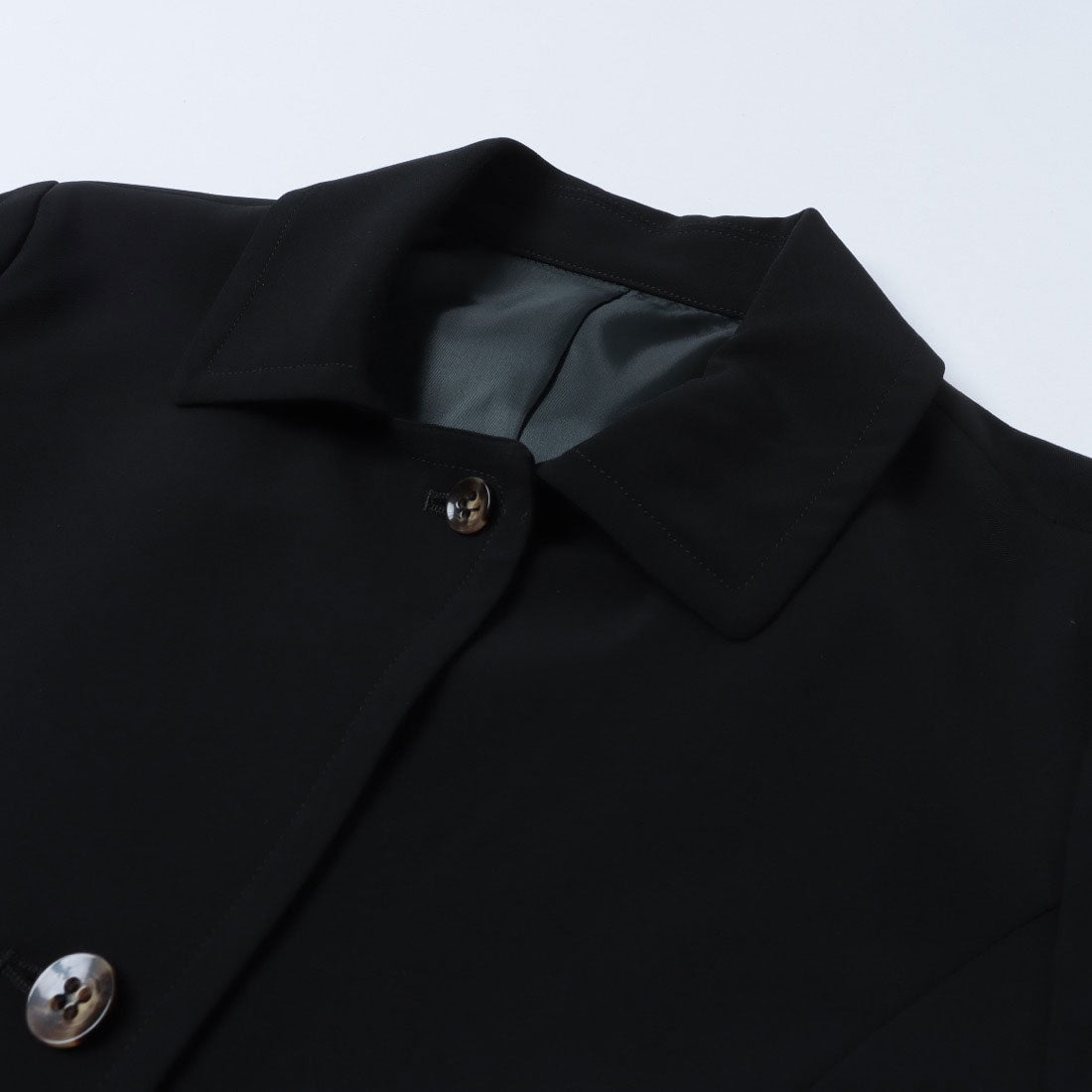 ミ・デゥー mi・deu・・・ ステンカラージャケット (ブラック) ブラック