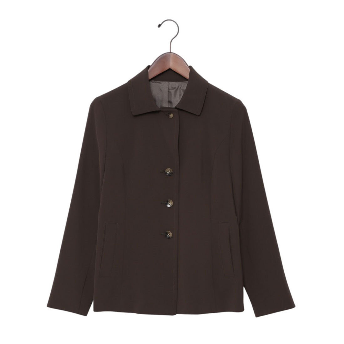 ミ・デゥー mi・deu・・・ ステンカラージャケット (カーキ) カーキ