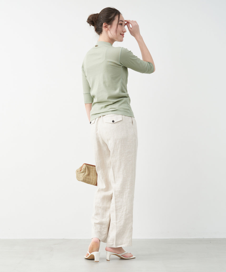 マイカアンドディール MICA&DEAL adjastable linen pants (BEIGE) BEIGE