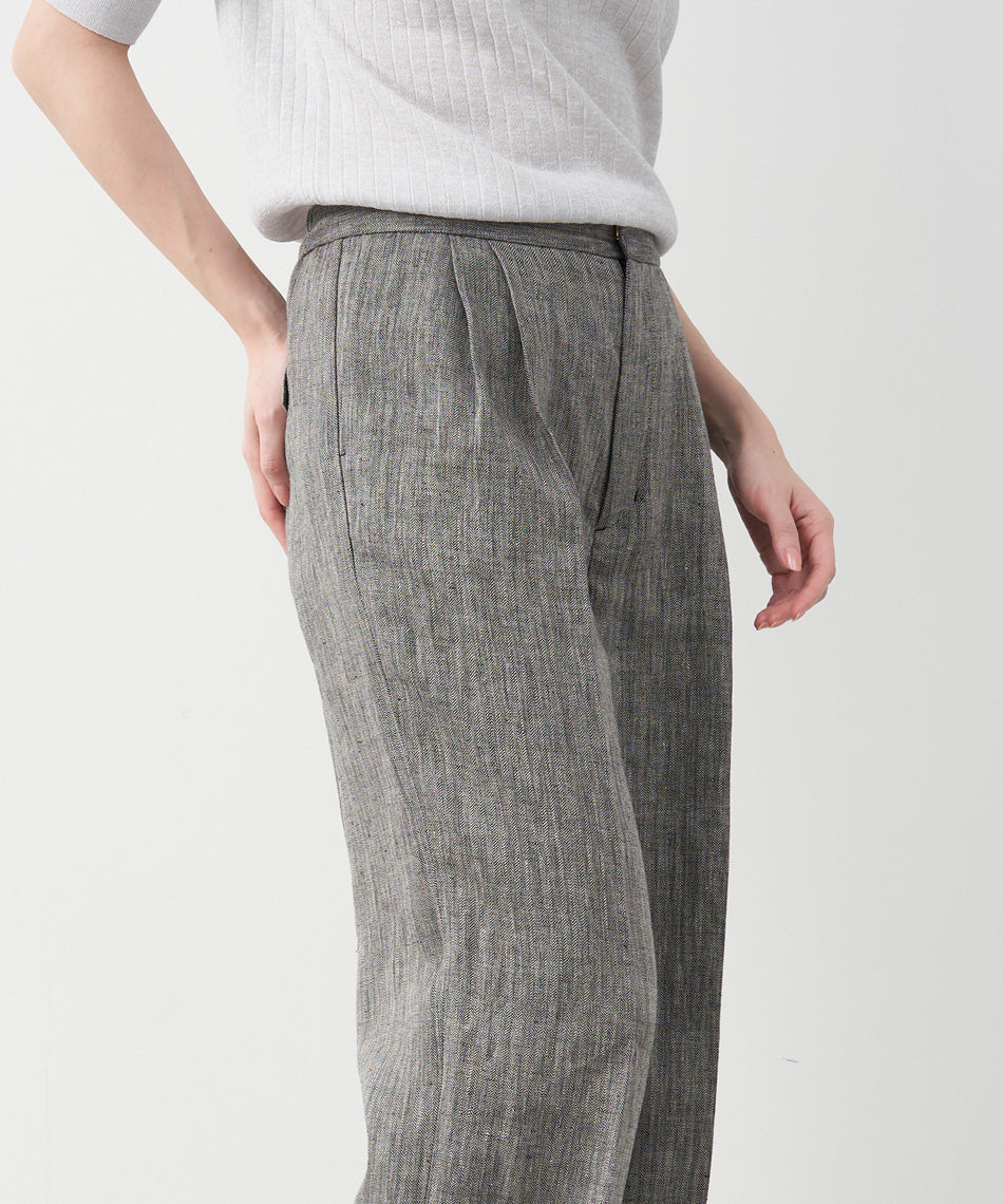 マイカアンドディール MICA&DEAL adjastable linen pants (BEIGE) BEIGE