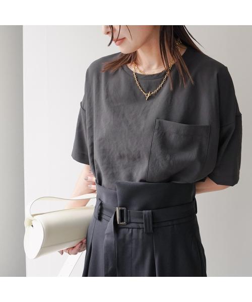 マイカアンドディール MICA&DEAL MICA&DEAL ブラウス 0125209110 半袖 クルーネック (CHARCOAL/チャコール) CHARCOAL/チャコール