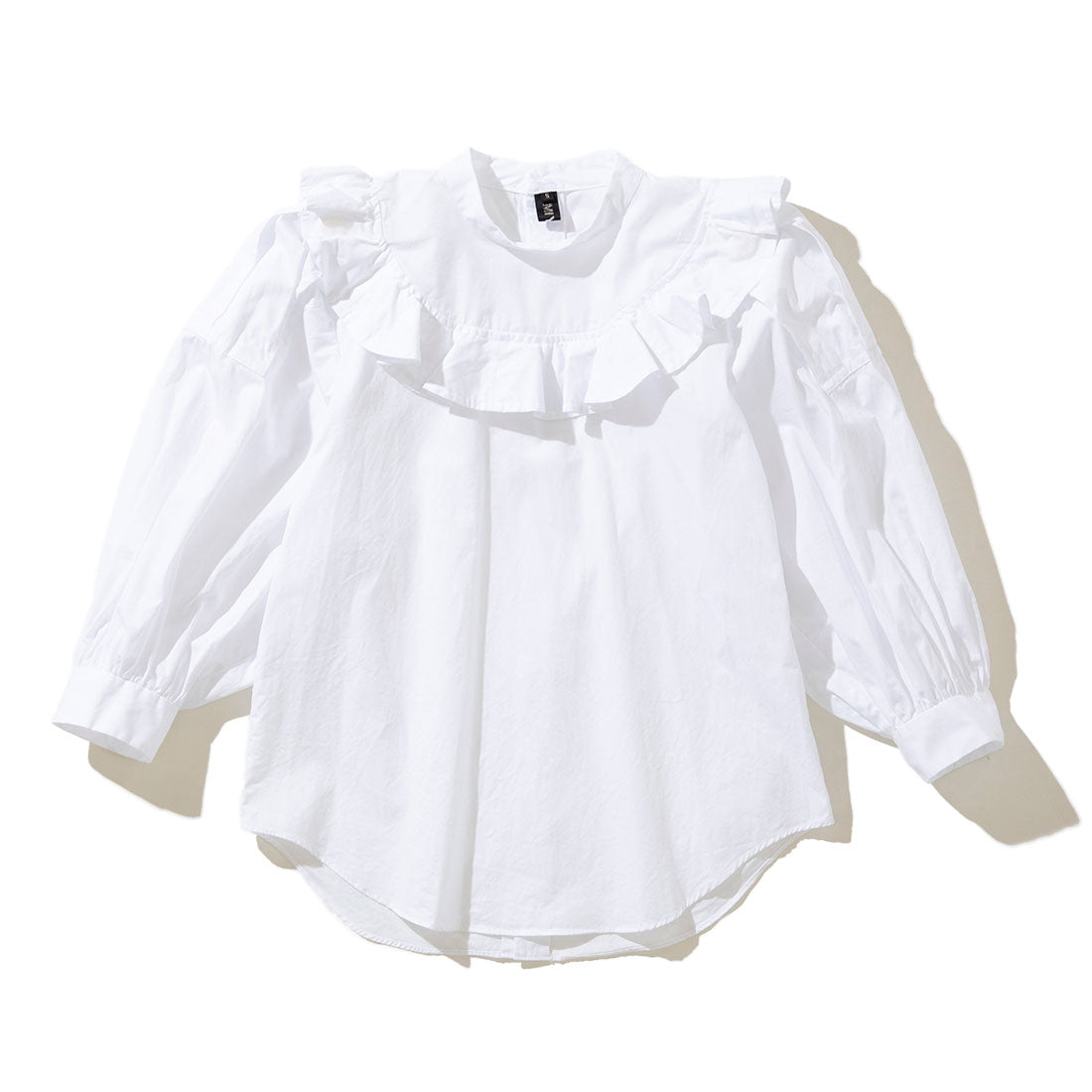 ミヤオ MIYAO フリルフラップ付きブラウス(Blouse with ruffled flaps) (ホワイト) ホワイト