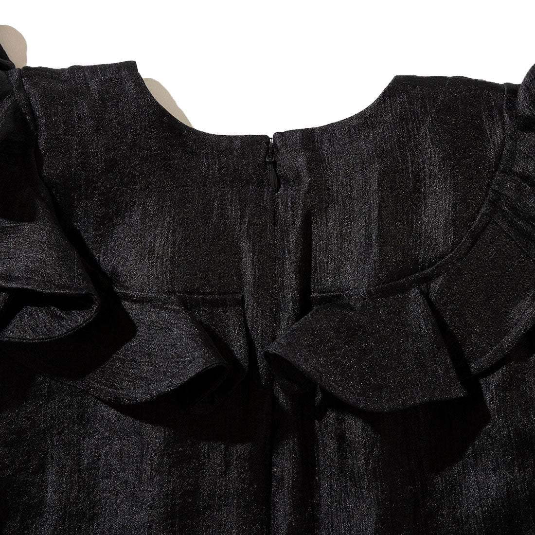 ミヤオ MIYAO フリルフラップ付きミニドレス(Mini Dress with Ruffled Flap) (ブラック) ブラック