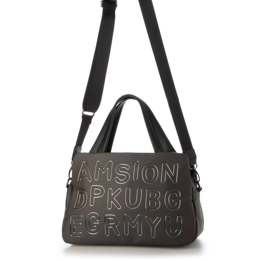 ミオオッジ MIOOGGI メタルコーティングアルファベット2WAYミニボストンバッグ