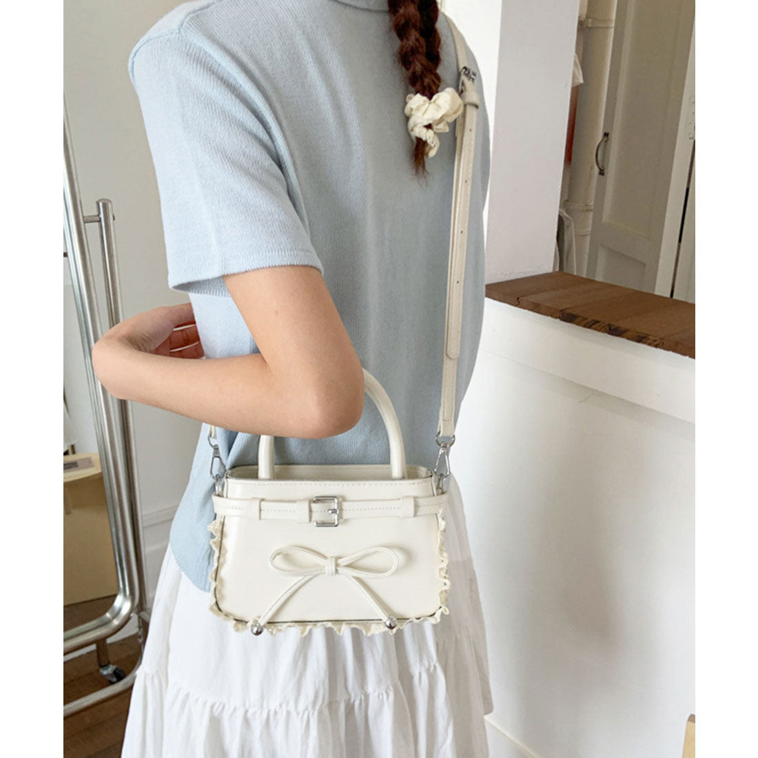 ミニミニストア miniministore ショルダーバッグ 小さめ フェイクレザー (オフホワイト) オフホワイト