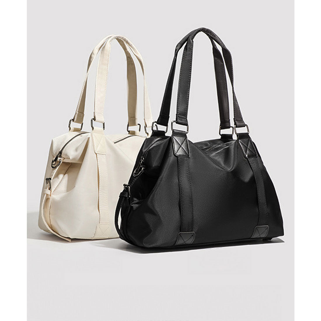 ミニミニストア miniministore 大容量トートバッグA4通勤通学斜め掛け鞄 (アイボリー) アイボリー